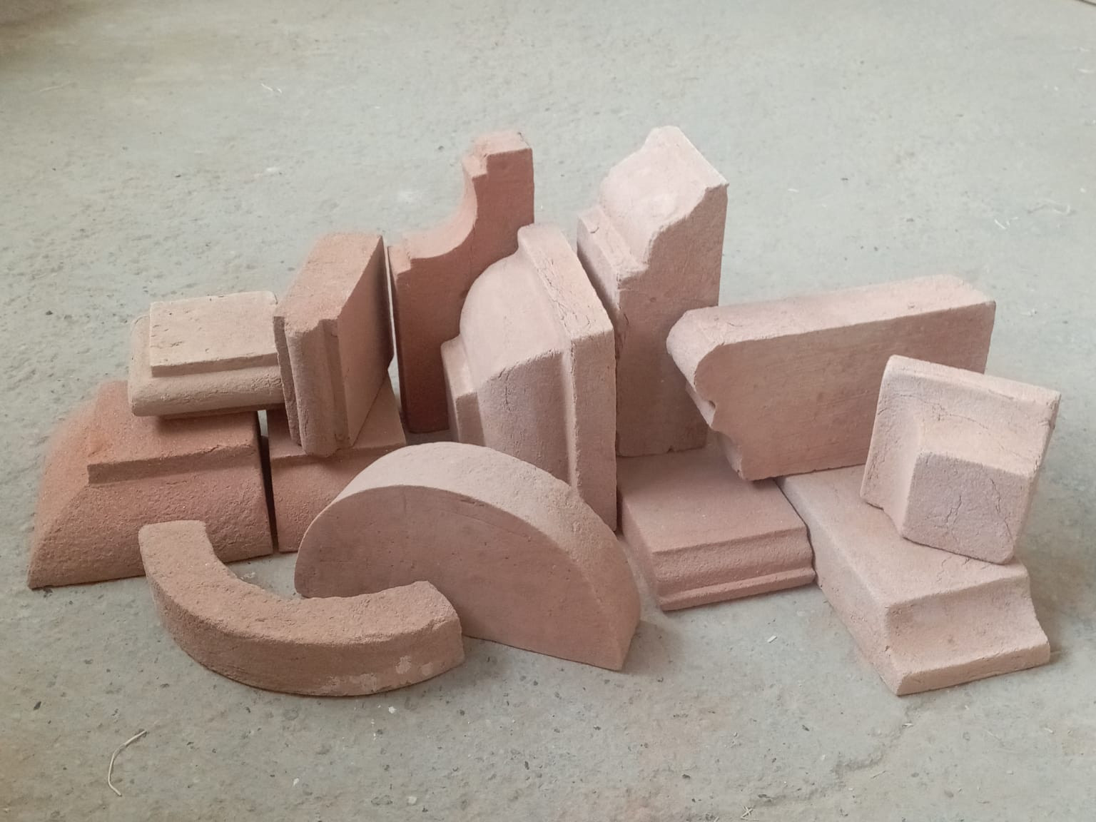 Special shaped bricks in terracotta